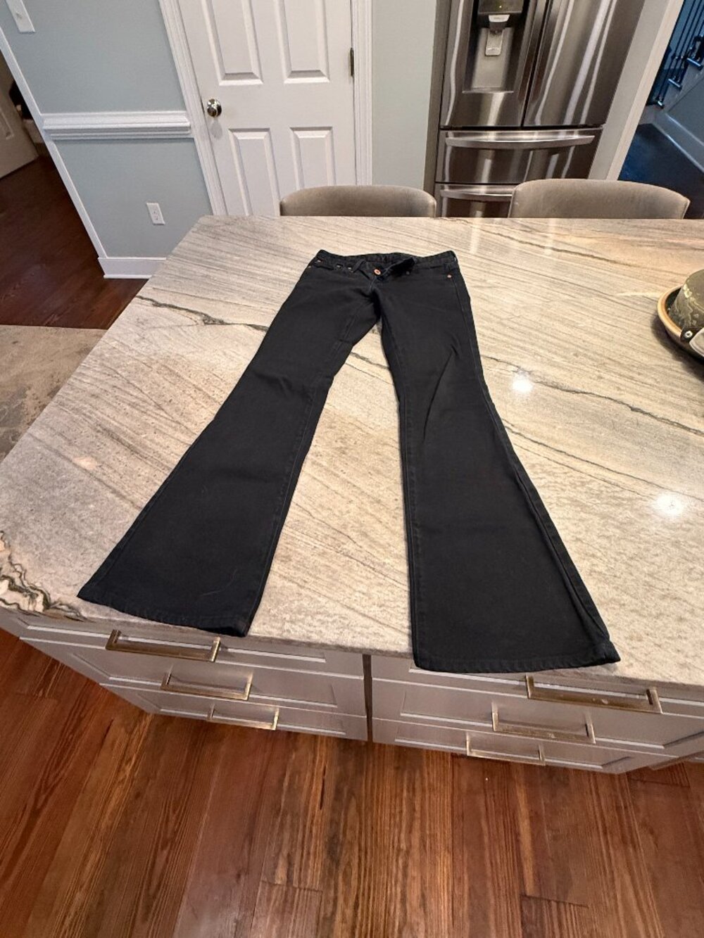 AG Adriano Goldschmied Black Flare Jeans Size 25R